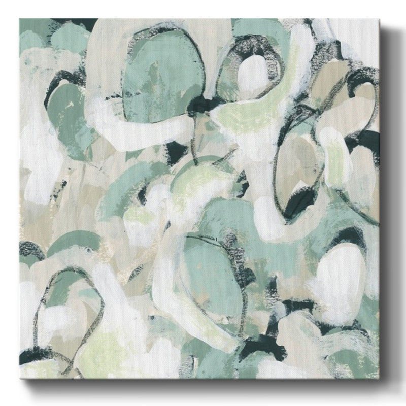 Toile tendue I-Gallery Sage Scales, H 8 po x l 8 po x P 1,5 po