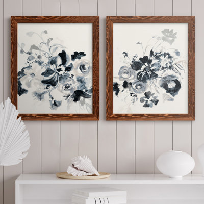 " Floral Entanglement I " 2 - Pieces Painting Print