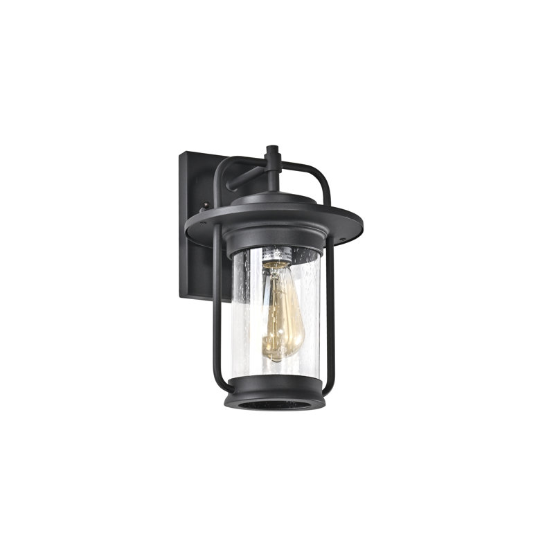 Bowerman Steel Wall Light, Textured Black