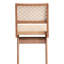 Chaise d'appoint beige et naturelle pour la salle à manger - 2 chaises de style Mid-Century moderne, espace avec 2 dossiers légèrement incurvés et sièges naturels et élégants