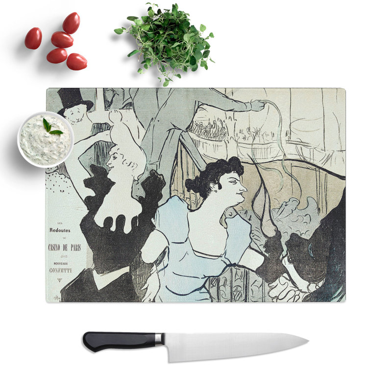 Casino in Paris by Henri De Toulouse-Lautrec Chopping Board, 0.4cm H x 20cm W x 28.5cm L