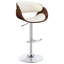 Tabouret de bar réglable écru et chrome-697643372
