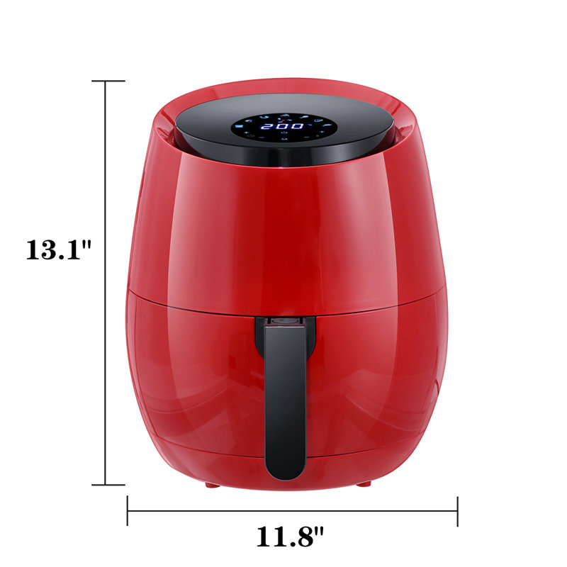 Symple Stuff Remmington 5.2L Air Fryer Oven, Red