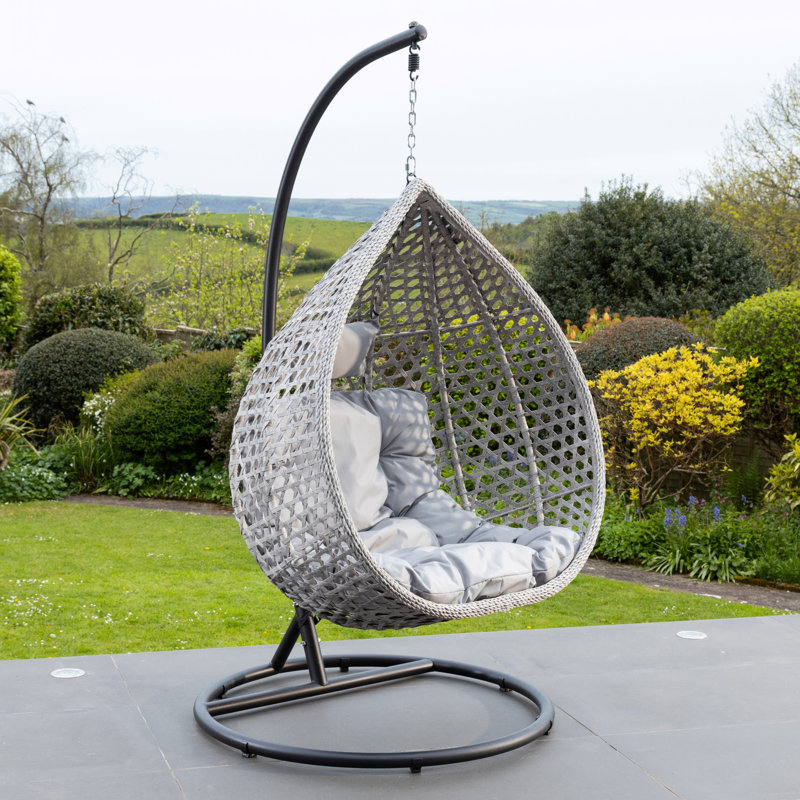 Ulster Egg Chair with Stand, Light Grey