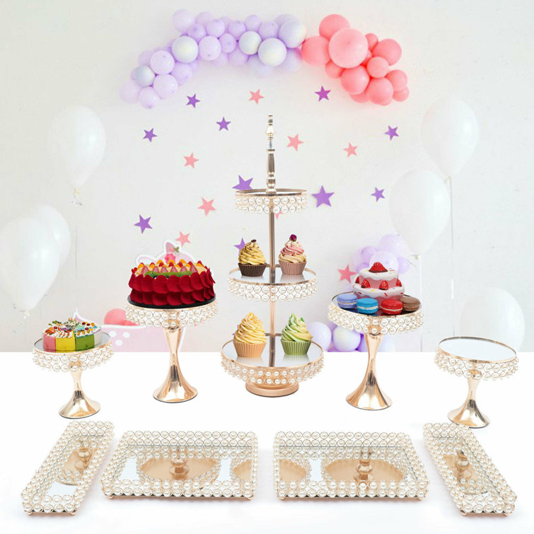 9pcs Cake Stands Set Cupcake Stand Dessert Display Wedding Decor
