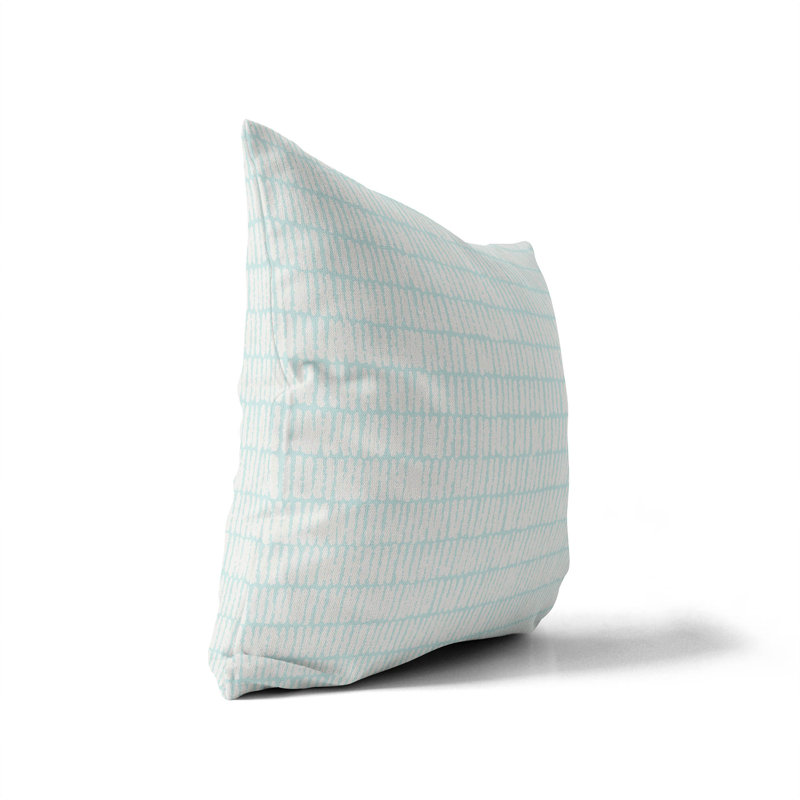 Coussin Ricky Row, Bleu clair / rayures bleues, H 20 po x l 20 po