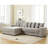 Oversized Two-Piece  Couches,L Shaped Sofa, Corduroy, Right Chaise Daybed,with Armrests,Eight Throw Pillows,Corner Sofa-937971534-937971537