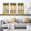 Palms at Dusk - Ensemble de 3 peintures sur toile tendue-1402985329