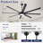 8-blade Standard Industrial Led Ceiling Fan With Remote And Intelligent Control-1756220039