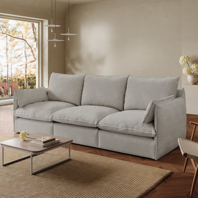 Canapé modulaire rembourré en L 94,6 po