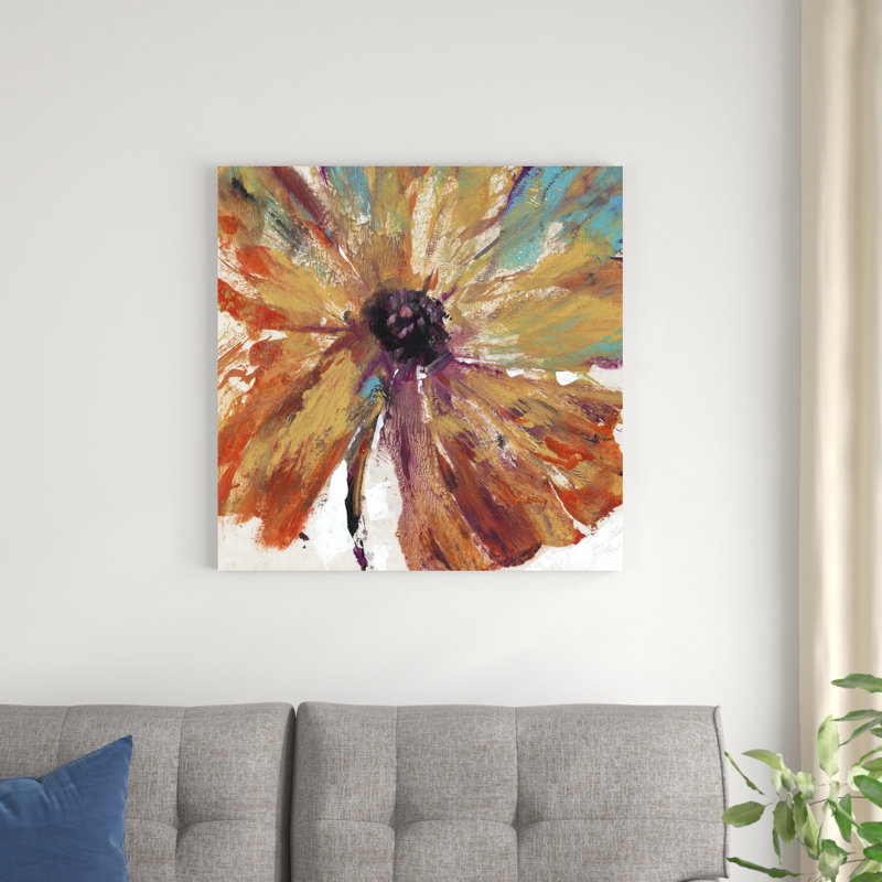 Orange éclaboussure I, H 30 po x l 30 po x P 1,25 po