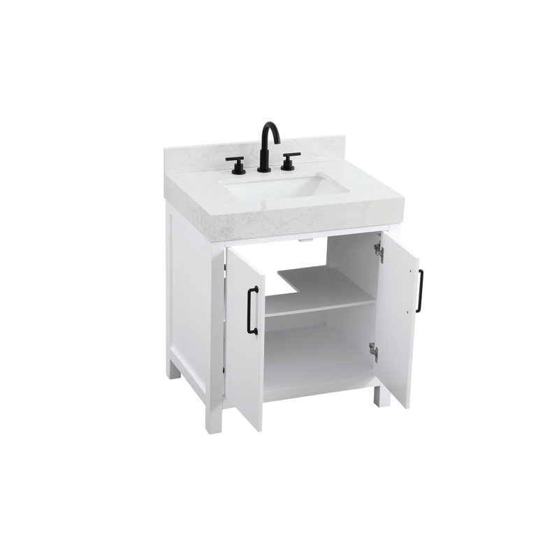 30 inch Single Bathroom Vanity_Traditional_VF60630-BS, White