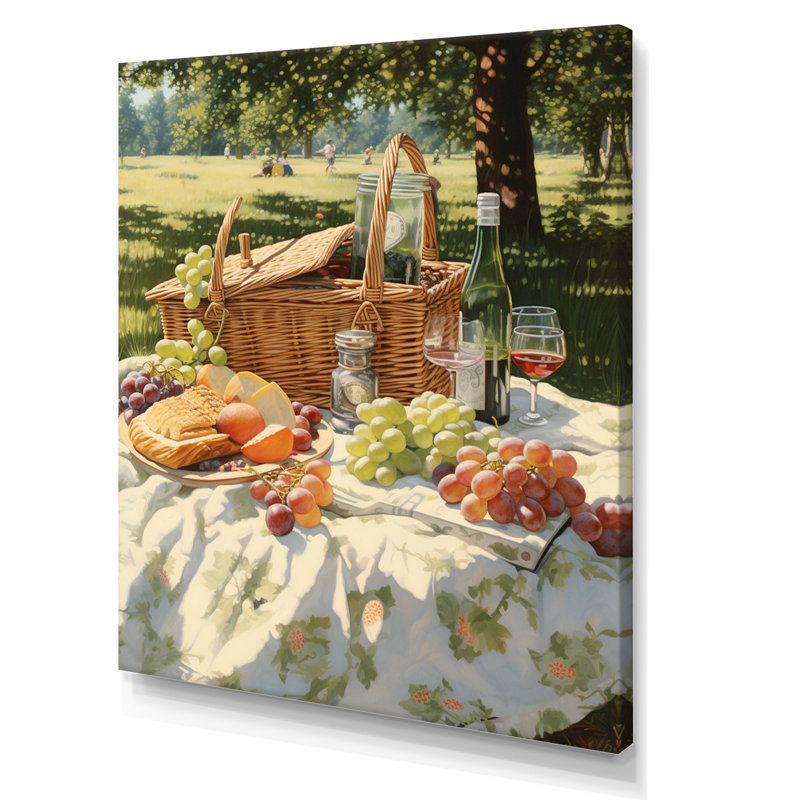 Nourriture pique-nique Tranquil Retreat I - pique-nique, art mural, impressions sur toile, H 32 po x l 16 po x P 1 po