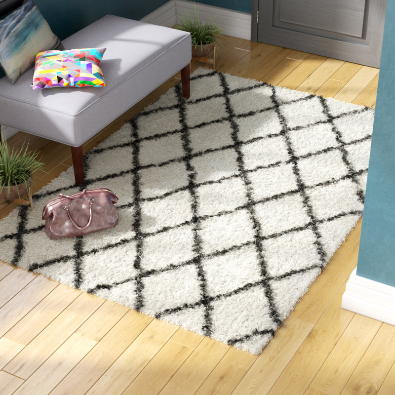 Sg-Msg-Moroccan Shag Performance Geometric Rug, Rectangle 5'1" x 7'6"