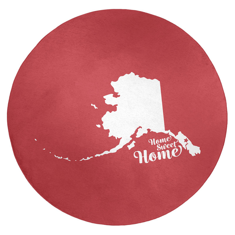 Tapis en poly-chenille juneau à la maison, Rond 5 pi