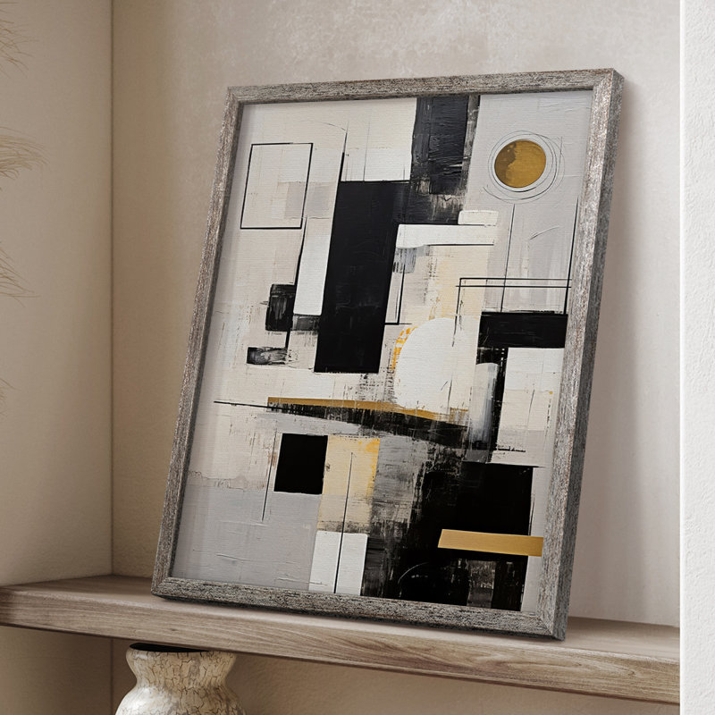 ABSTRACT Series CCCLXXIX Framed Print - Solid Wood, 11" H x 9" W