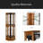 6 Shelf Corner Curio Display Cabinet With Lights, Mirrors And Adjustable Shelves(E26 Light Bulb Not Included)-1109104351