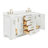 Freitas 67'' Solid Wood Double Bathroom Vanity in White with 1.5'' Pure White Quartz Top, Center, Oval Sink-1944866206-1902177929-1944866193