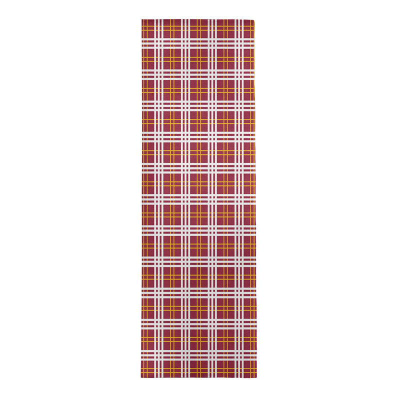 Tapis rouge à carreaux, Tapis de couloir 2 pi 6 po x 8 pi