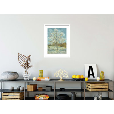 «The Pink Peach Tree» par Vincent van Gogh, impression giclée encadrée