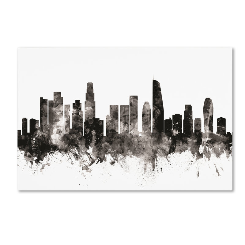 « los angeles california horizon iii », impression sur toile, H 16 po x l 24 po x P 2 po