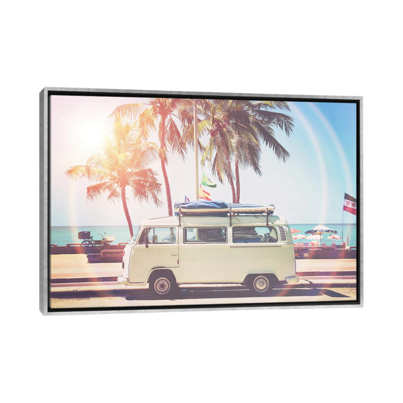 Camper Van, Silver Frame, 18" H x 26" W x1.5" D, No Mat