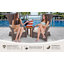 Méridienne en osier de style patio Coconino de style Adirondack comprenant un coussin beige épais de 3 po et un coussin lombaire