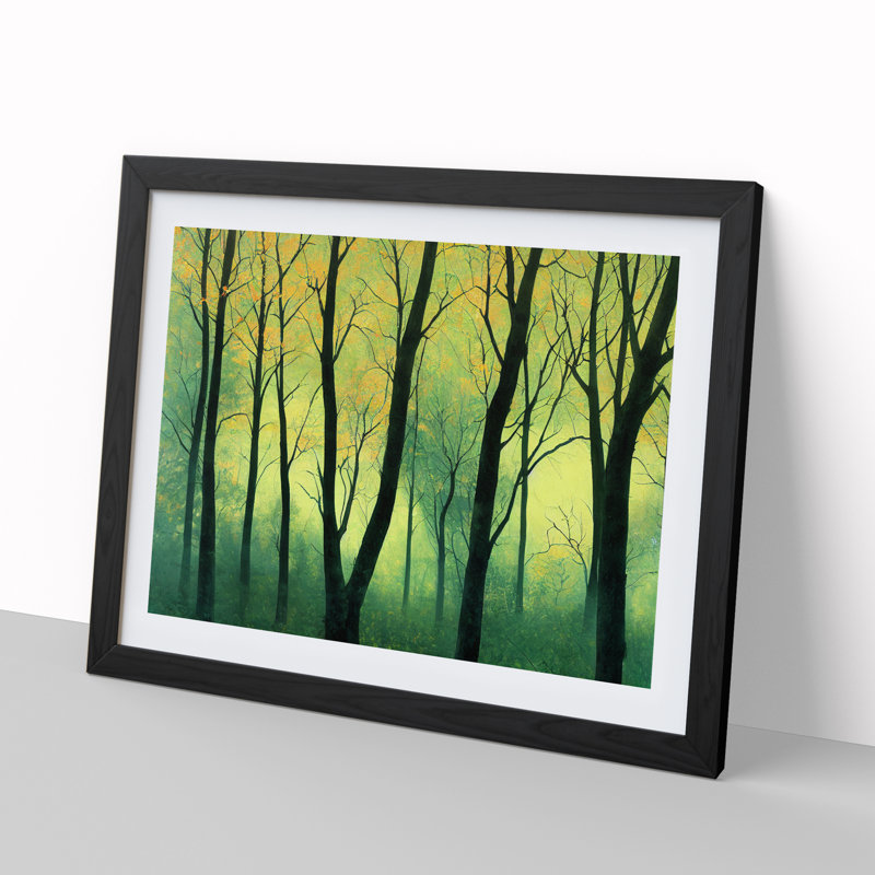 Wonderful Spring Forest - Single Picture Frame Painting, Black, 46cm H x 64cm W x 2cm D