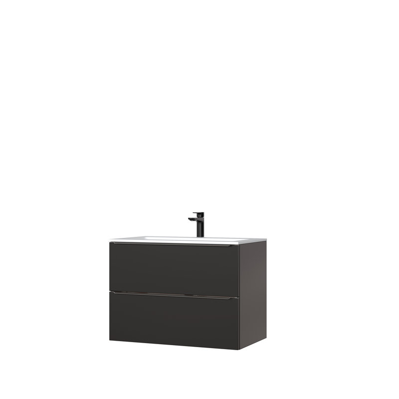 Emmerly 80cm Single Bathroom Vanity Base Only, Black