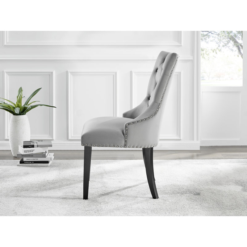 Industrial Design White Marble Effect Melamine Dining Table and Chairs - 2 Velvet Dining Chairs, Grey/Black