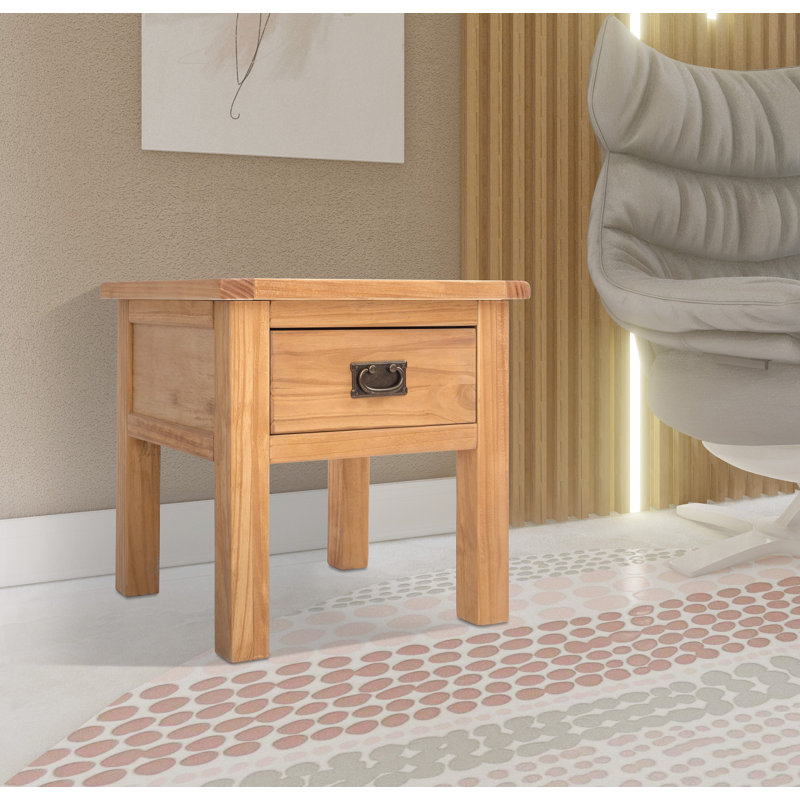 Nagle 53cm W Plywood / Laminate Board Bedside Table