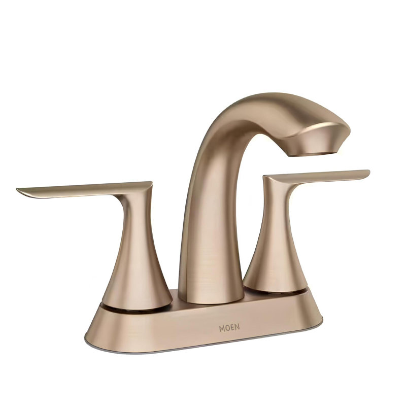 Robinet pour salle de bain à poignée double 4 po Findlay, Gold