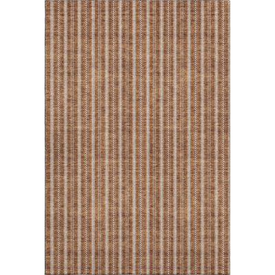 Premium Machine Washable Prisco Terracotta Rug