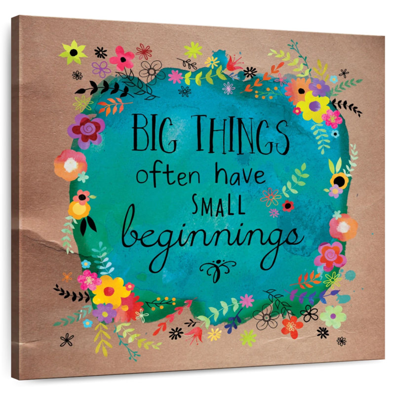 Tergel Inspiration Big Things Small Beginnings, H 10 po x l 10 po