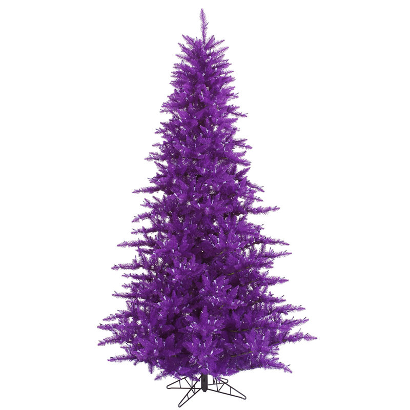 Sapin de Noël artificiel mauve, H 9 pi