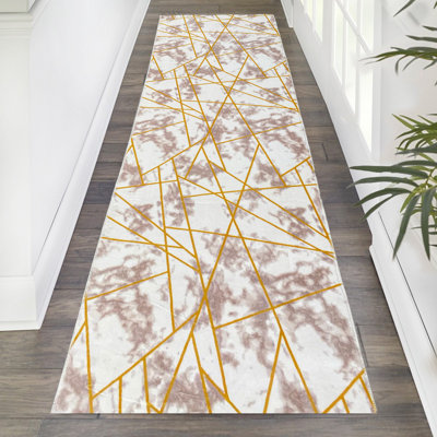 Luxurious Hall Carpet, 100% Polyester, 39.4 x 78.7 inches | 1500 g/m², Pile Height: 0.1 inches | Easy to Clean with Vacuum | Durable, Soft, and Stylish Design | Perfect for Entryways, Living Rooms, & More