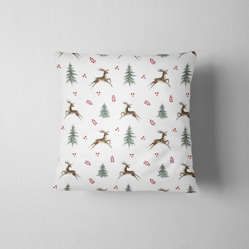 Housse de coussin Reindeer Holiday, H 16 po x l 16 po