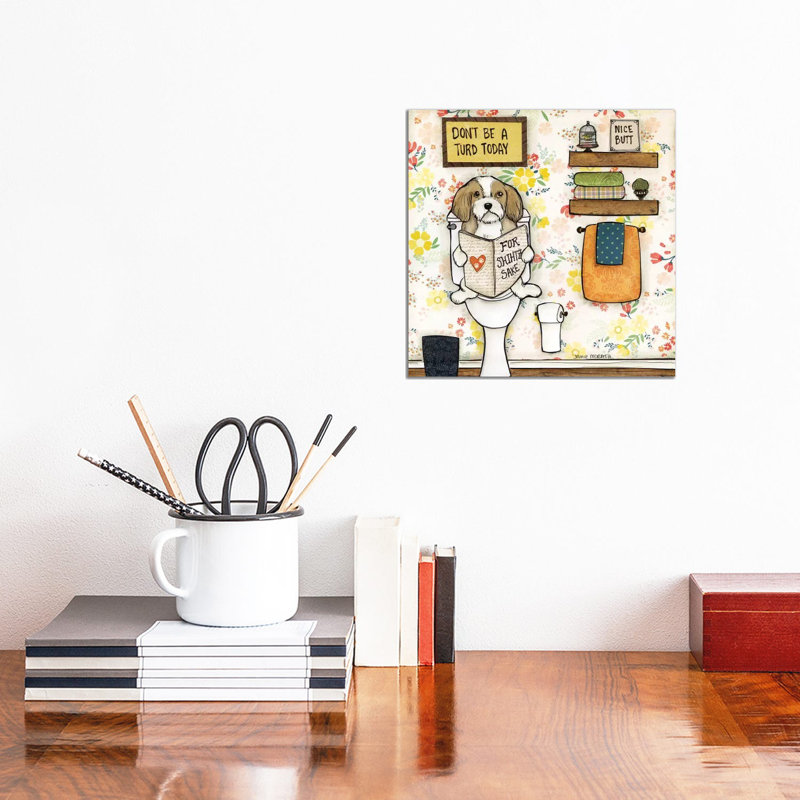 « Turd Today » par Jamie Morath-impression, Pas de tapis, H 12 po x l 12 po x P 1,5 po, Toile tendue