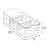 iDesign Recycled Plastic Crisp Large Divided Produce Storage with Handles, Clear Bin