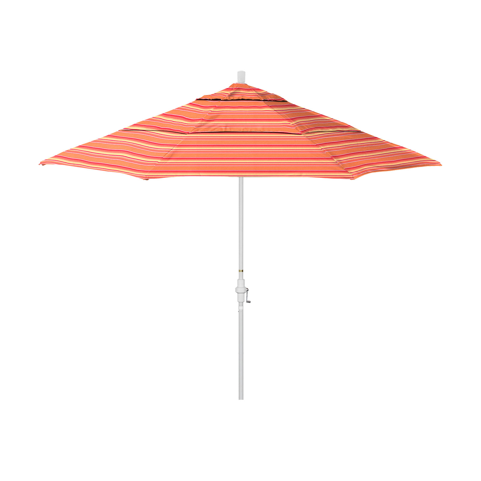 Broadmeade 132'' Sunbrella® Outdoor Umbrella, Dolce Mango Stripe Sunbrella®, Matted White