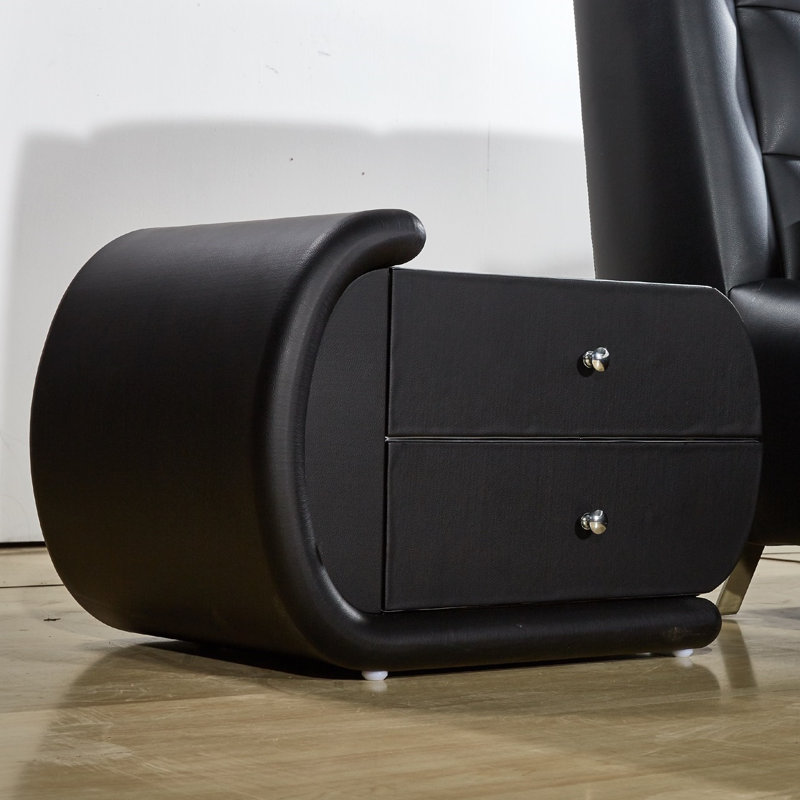 24.5'' W Nightstand, Black, Left