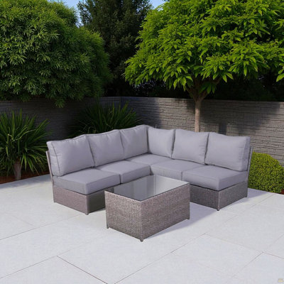 Fully Assembled 4-Person Patio Seating Set With Cushions