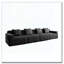 Canapé modulaire sans siège à 4 places, canapé modulaire Cloud avec assise profonde, canapé modulaire moderne à 4 places avec coussins décoratifs Tissu en velours côtelé-644916943-644916938-644916940