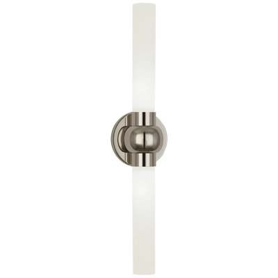 Applique murale moderne Srkashlteni - Élégants abat-jours en verre givré blanc pour les espaces de salle de bain transitionnels et contemporains - Luminaire élégant d'une hauteur de 23,75 po
