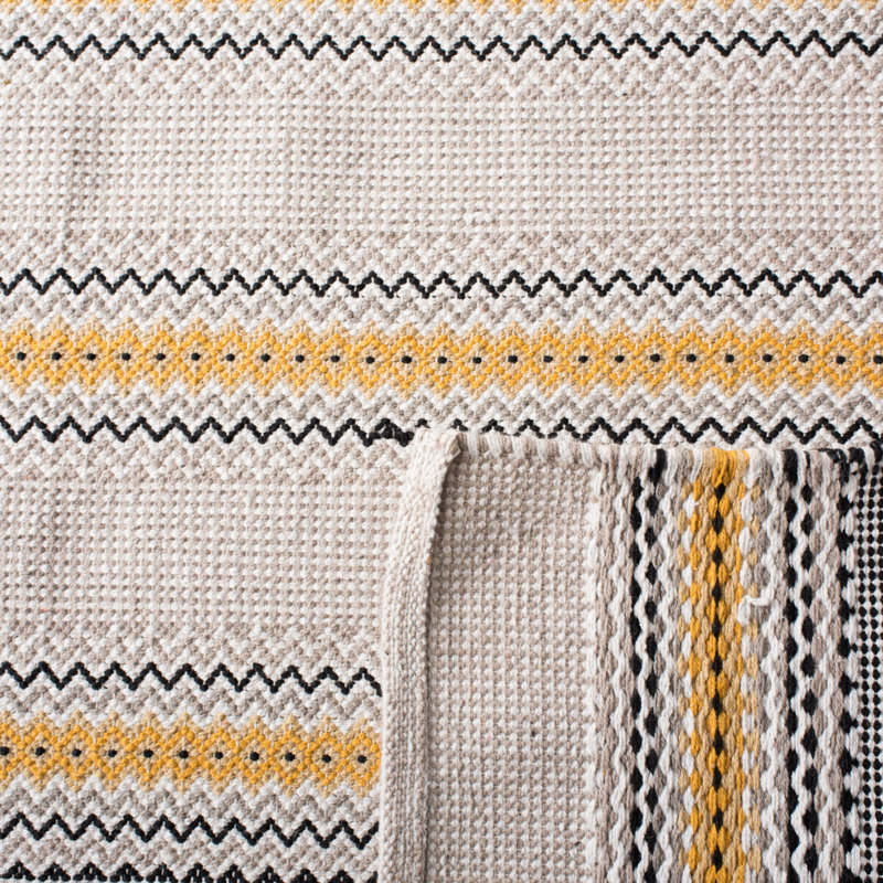 Montauk Hand Woven Cotton Striped Rug, Rectangle 5' x 8'