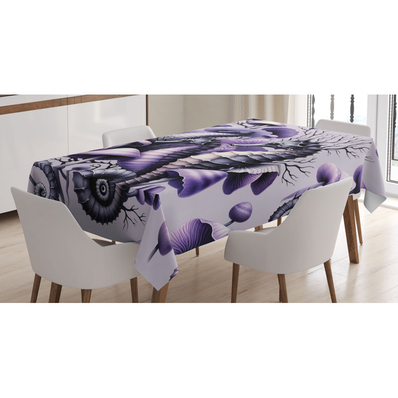 Duilio Rectangle No Pattern Microfiber Tablecloth, 84" Rectangle