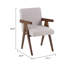 Ensemble de 2 chaises de salle à manger Cid Jose, polyester beige, bois de noyer brun