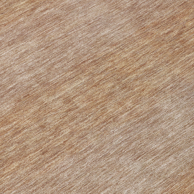 Machine Washable Beige Ombre Striped Synthetic Rug