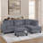 3-Piece Sectional Set W/ Ottoman-1624242853
