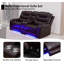 Canapé inclinable en cuir brun foncé